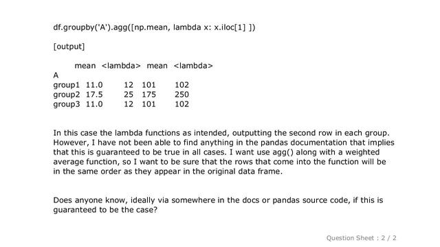 Pandas : Python Pandas: Is Order Preserved When Using groupby() and agg()? смотреть онлайн