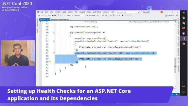 Setting up Health Checks for an ASP.NET Core application and its Dependencies смотреть онлайн