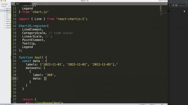 How to Create Time Scale in Line Chart with React Chart JS