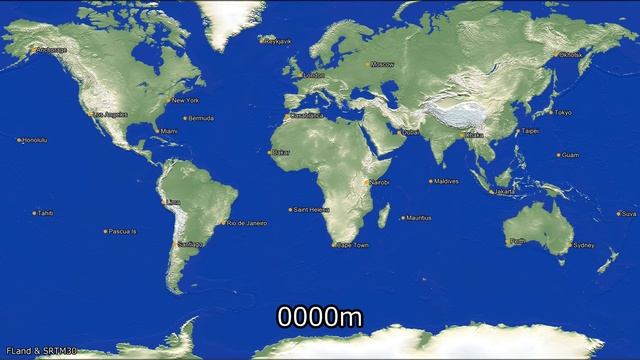 [4k]Sea Level Rise and Fall Simulation - World смотреть онлайн