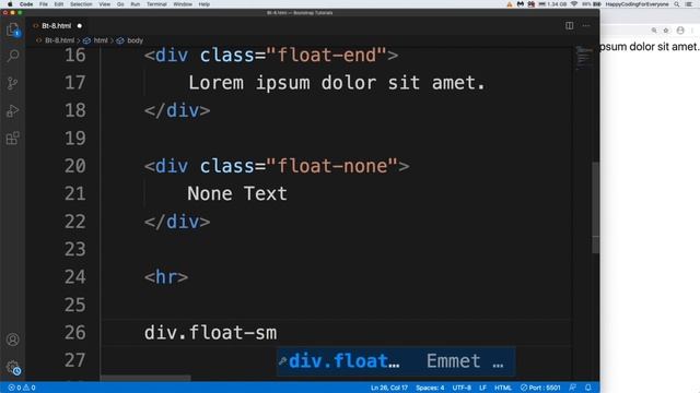 Bootstrap Tutorial 8 - Float - Bootstrap tutorial for beginners смотреть онлайн