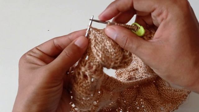 платье спицами ЛИСТОПАД. часть 3