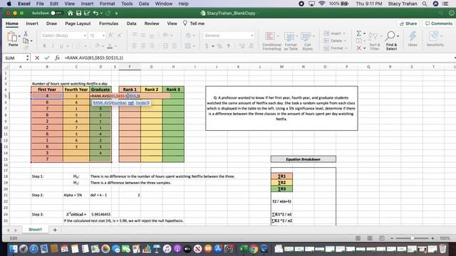 Kruskal-Wallis Test: Analysis of Variance by Ranks смотреть онлайн