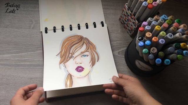 Обзор моего скетчбука, спиртовые маркеры смотреть онлайн