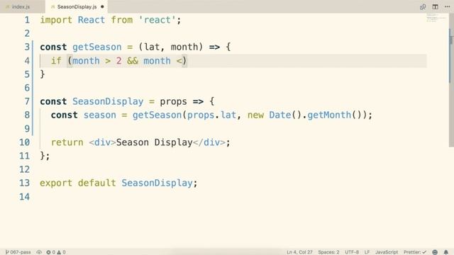 Determining Season [6.6] Understanding Life-cycle Methods [Modern React with Redux 2020] смотреть онлайн
