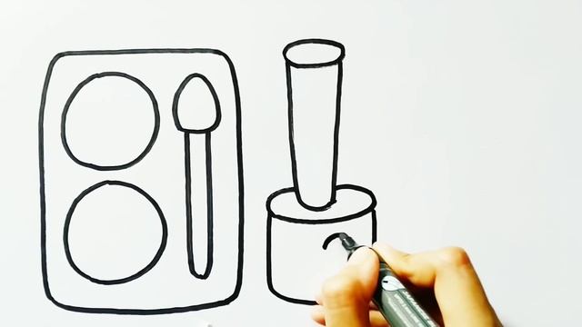 let's learn to draw makeup set drawing easy step by step for kids смотреть онлайн