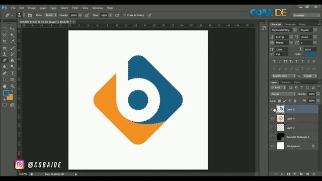 Cara Membuat Logo Huruf B di Photoshop | Photoshop Tutorial смотреть онлайн