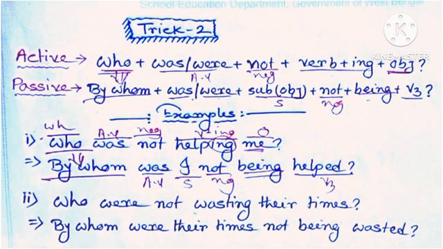 Active and Passive Voice / Past Continuous Voice / Interrogative Negative смотреть онлайн