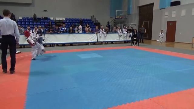 22. Бадретдинов Данил красный жилет 22кг., среди 2007-2009г.р. Тхэквондо, ВТФ, Уфа смотреть онлайн