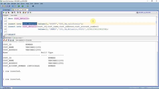 Oracle Invisible Column смотреть онлайн