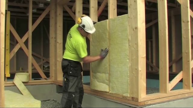 Установка теплоизоляционной минваты Изовер смотреть онлайн