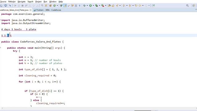 Codeforces A Valera and Plates- Greedy Java Solution Explained -Time Complexity O(N) & Space O(1 смотреть онлайн