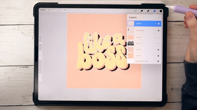 Procreate Lettering Made EASY | My Process in Procreate | How To: Lettering the 70s Style смотреть онлайн