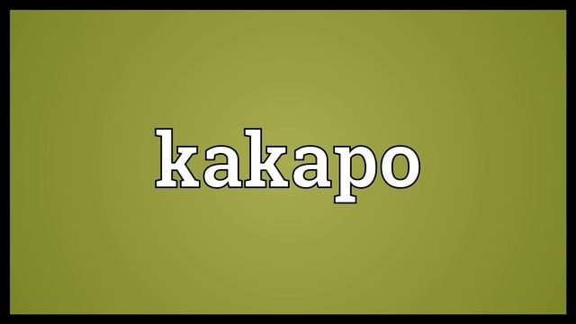 Kakapo Meaning смотреть онлайн
