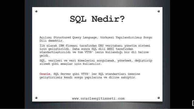 SQL Nedir? смотреть онлайн