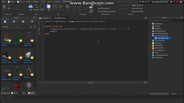 how to make a day/night cycle script (ROBLOX STUDIO) смотреть онлайн