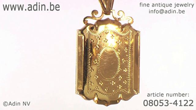 Yellow gold Victorian hand-engraved locket. (Adin reference: 08053-4122) смотреть онлайн