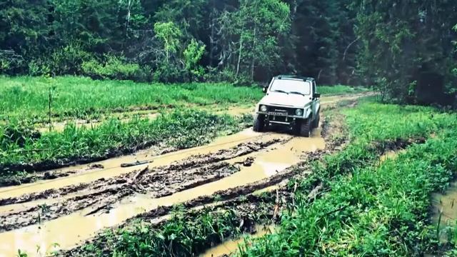 Сузуки самурай. Покатушки к озеру "Золотая вешка" offroad смотреть онлайн