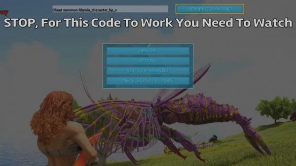 Rhyniognatha ARK Spawn COMMAND | How To Summon RHYNIOGNATHA Ark CODE 2023