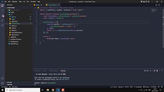 ReactJS Create Simple Countdown Timer смотреть онлайн
