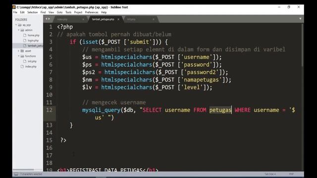 MEMBUAT FUNCTION ENTRI DATA APLIKASI BERBASIS WEB DENGAN PHP & MYSQL | PEMBAHASAN UKK RPL - PART - смотреть онлайн