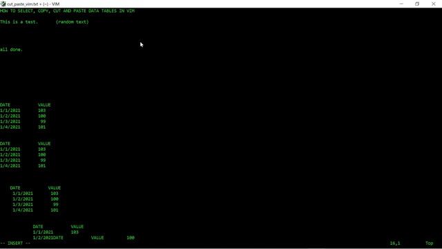 How to Select, Copy, Cut and Paste Data Tables in Vim смотреть онлайн