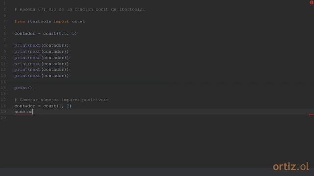 Python 3 - Receta 67: Uso de la Función count del Módulo itertools смотреть онлайн