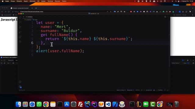 Sıfırdan Modern Javascript Dersleri - Getter ve Setter Kullanımı смотреть онлайн