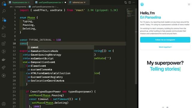 Code your own TYPING ANIMATION with React ⌨️ смотреть онлайн