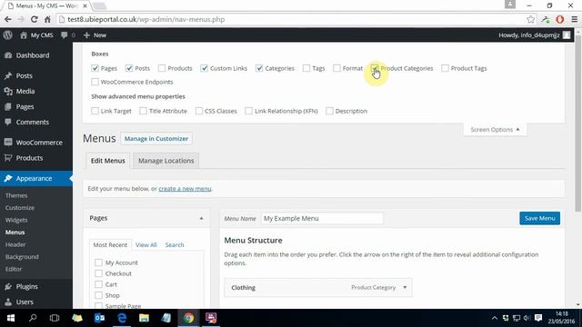 WooCommerce Product Categories are not showing in Menu settings fix tutorial смотреть онлайн
