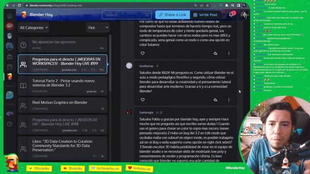¡MEJORAS EN WORKSPACES! - Blender Hoy LIVE #199 смотреть онлайн