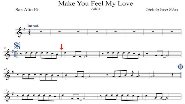 Make You Feel My Love Sax Alto - Adele смотреть онлайн