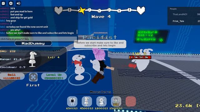 Getting the new Secret Monster in Undertale Tower Defense Roblox смотреть онлайн