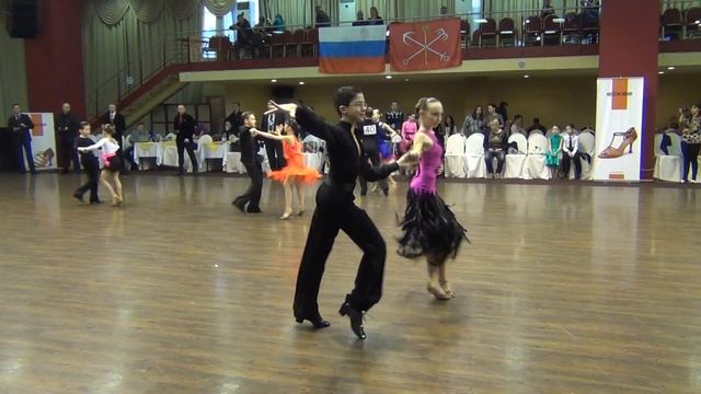 Дашер Амир - Каменева Олеся, Кубок Юности 2014, Ча-ча смотреть онлайн