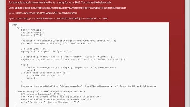 Add data inside documents in Mongo DB using PHP смотреть онлайн