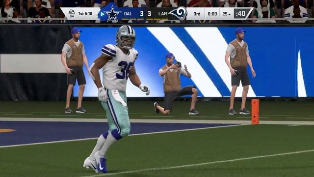 Madden 20 Gameplay Los Angeles Rams Vs Dallas Cowboys (Madden NFL 20 Gameplay)