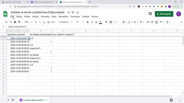 Formularze Google - jak pobrać wyniki ankiety do Excela❓ смотреть онлайн