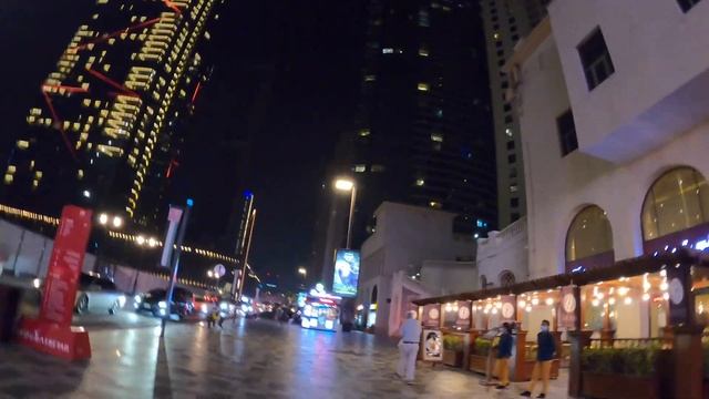 The Walk at Jumeirah Beach Residence Complete Night Walk |4K | Dubai Tourist Attraction | JBR Walk смотреть онлайн