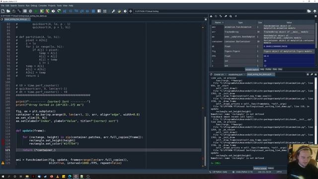 Visualizing sorting algorithms in python (tutorial): Part 2 смотреть онлайн