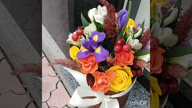 Букет в коробке "осенний день" смотреть онлайн