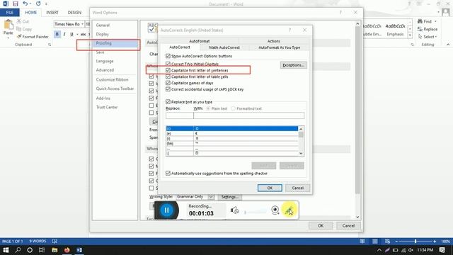 How to automatically Capitalize First letter of a sentence| Word | 2013 смотреть онлайн