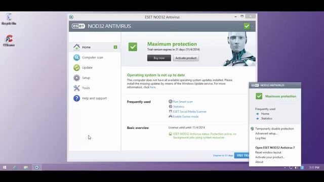 ESET Nod 32 Antivirus 7 review смотреть онлайн
