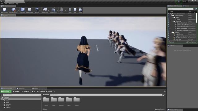 GAME 3D MODEL- ANIME GIRL- CLERIC- UE4 смотреть онлайн