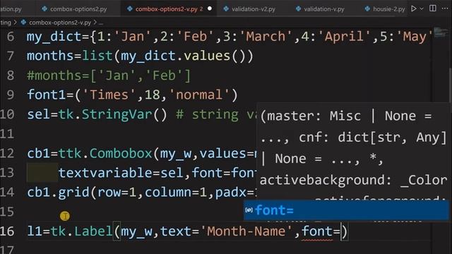 Tkinter Combobox returning numeric key by showing value for selection of option using a dictionary смотреть онлайн