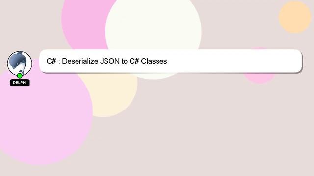 C# : Deserialize JSON to C# Classes смотреть онлайн