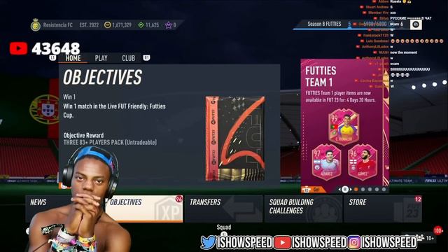 iShowSpeed gets FREE Futtie RONALDO with Glitch (CRAZY!😳) смотреть онлайн