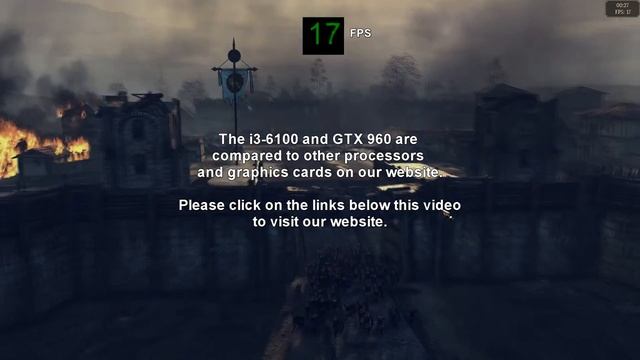 Nvidia GeForce GTX 960 -- Intel Core i3-6100 -- Total War ATTILA Benchmark смотреть онлайн