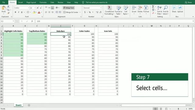 Conditional Formatting - Excel - 12 Steps Overview - Create and Learn смотреть онлайн