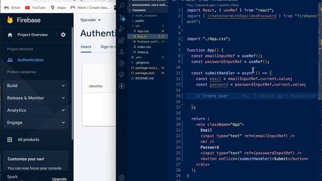 SignUp and LogIn Users with React and Firebase Authentication смотреть онлайн